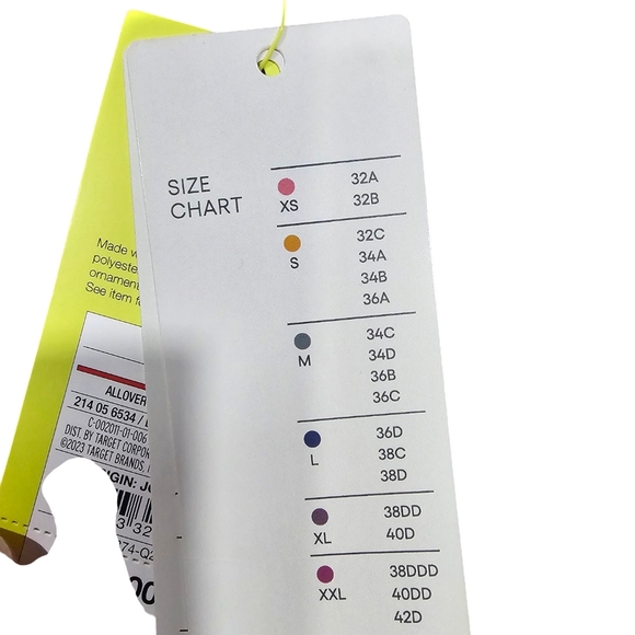 NWT Expresso‎  All Over Cami Bra Size Large - Picture 3 of 5